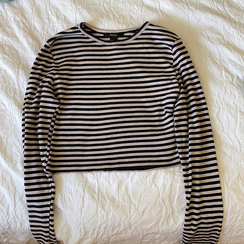 Forever 21 striped crop top